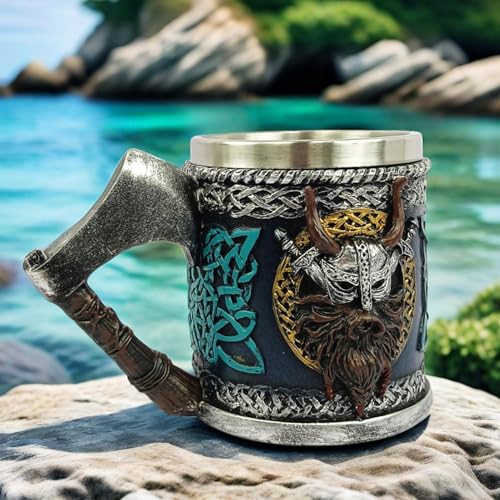 Chope à bière tête de mort 0.5l pour café et whisky de bar - 8