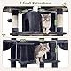 Globlazer Kratzbaum Große XXL hoch 204 cm mit 3 Gepolsterte Sitzstangen, 2 Katzenhaus, 2 Korb, Hängematte, Luxus Katzenbaum Stabil für Große Katzen Mehrkatzen Ausruhen Spielen Innen (F80, Dunkelgrau)