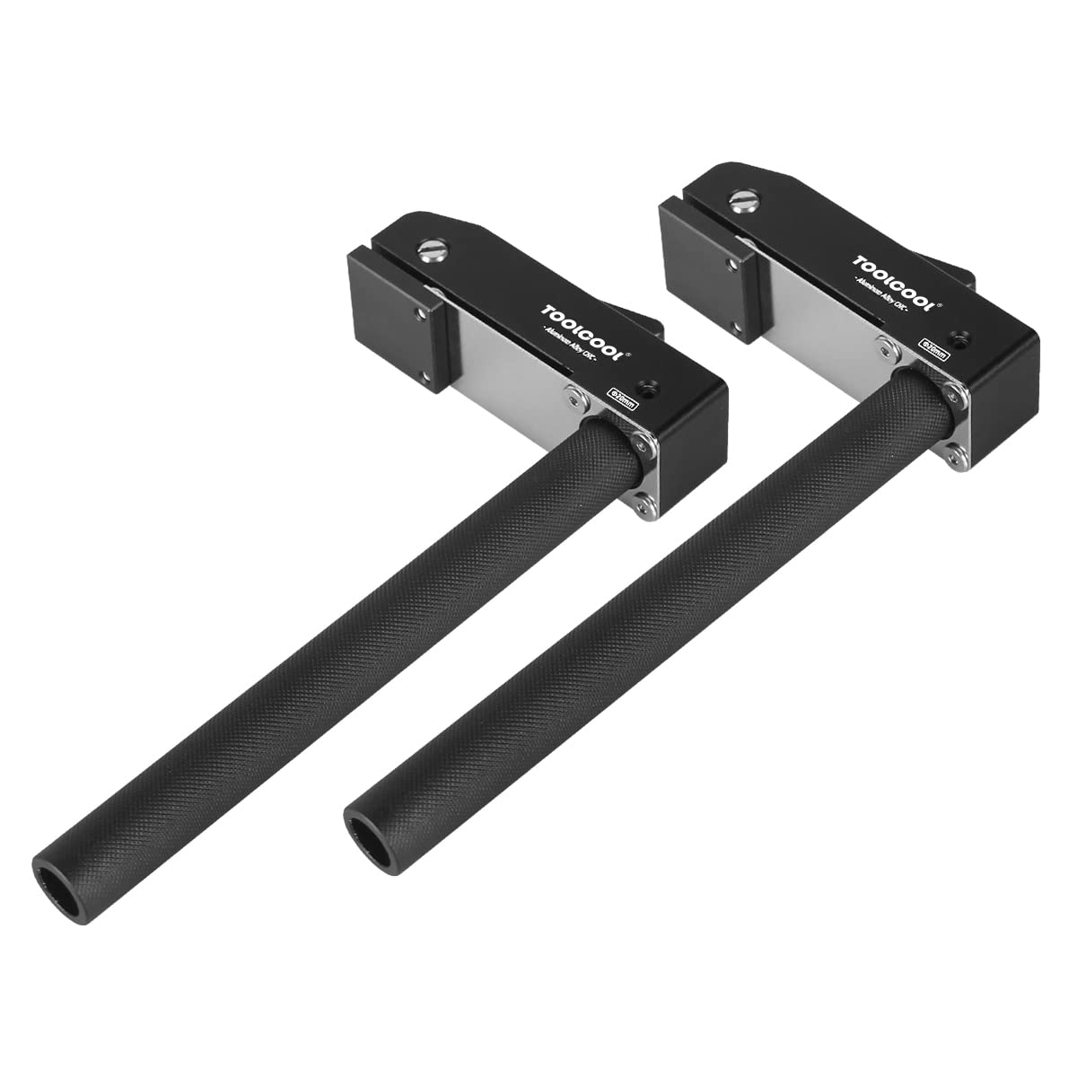 Toolcool Black 2 Pack Mft Style Hold Down Clamp Long Bench Dog Clamp 20Mm Dog Hole Clamp Woodworking Benchtop Quick Clamps Aluminum Alloy - Lengthened Version