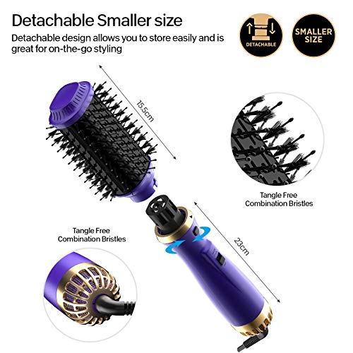 Staccabile Spazzola Asciugacapelli Viola,Spazzola