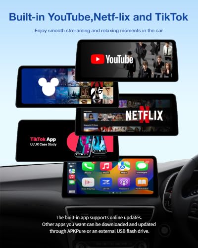 Image of Magic Box 2026 Wireless CarPlay Adapter, AI Box Android Auto Supports Strea-ming Video for TikTok /YouTube, USB for Offline Media, Screen Mirroring Car Adapter for Factory Wired Car Play