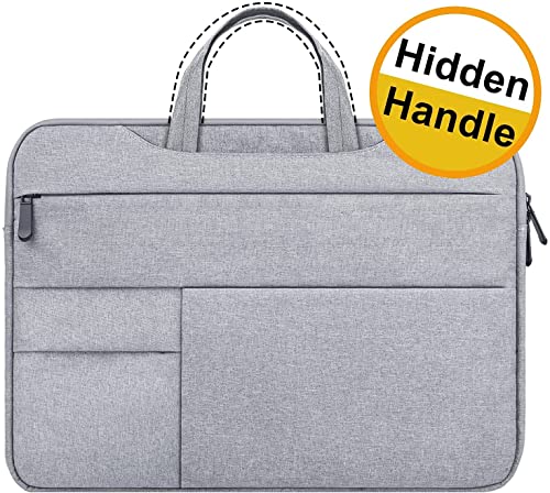 Image of Dynotrek Women Kindle 14 Inch Laptop Sleeve Case Protective Soft Padded Zipper Cover Carrying with Handle Computer Bag Compatible for Most Notebook Chromebook Tablet Ultrabook (Denim Grey)