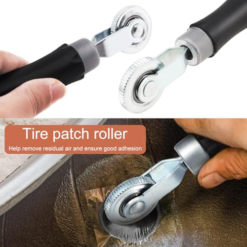 Image of Windance Tire Repair Patch Tools,Tire Buffing Wheels 42mm 55mm for Cars Trucks Motorcycles Bicycles Electric Bicycles with Tire Patch Roller, Scraping Cutter, Tire Grinding Polishing Accessories Kit
