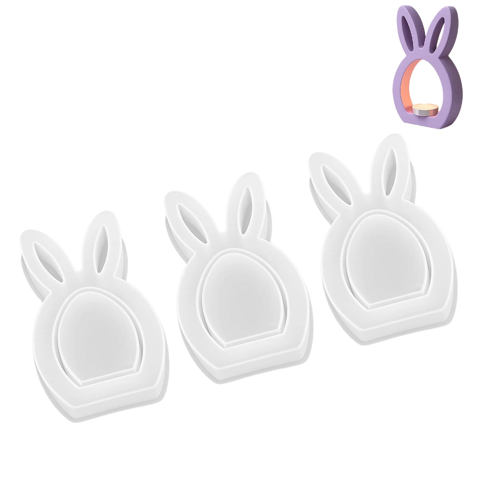 Moules en résine bougeoir lapin pour offrir à Pâques