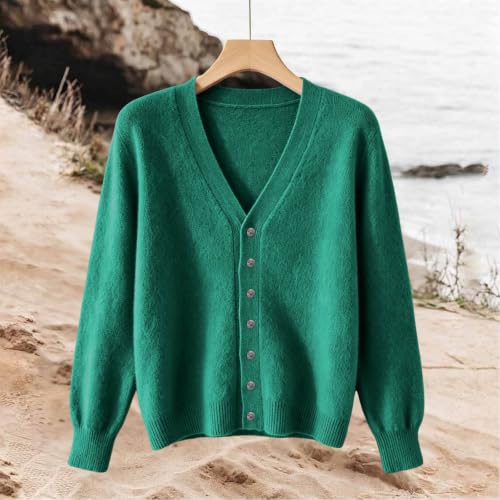 Cardigan Sweaters for Women V Neck Long Sleeve Knit Cardigans Shrug - image 3
