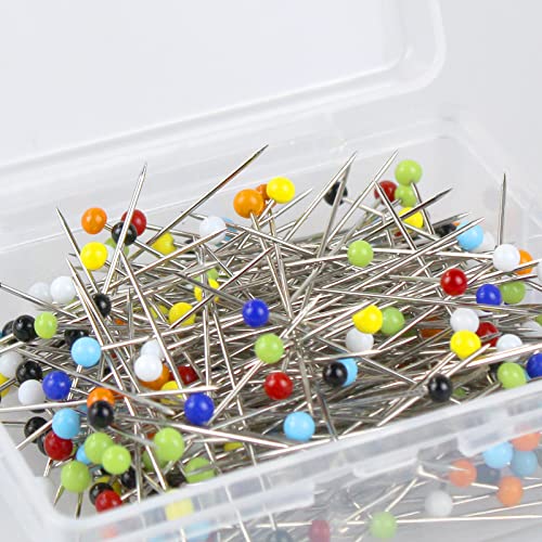 FuninCrea 250 Pezzi Spille da Cucire Colorate, 38
