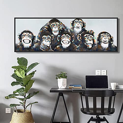 Tableau orang-outan drôle pour décoration murale grand salon moderne