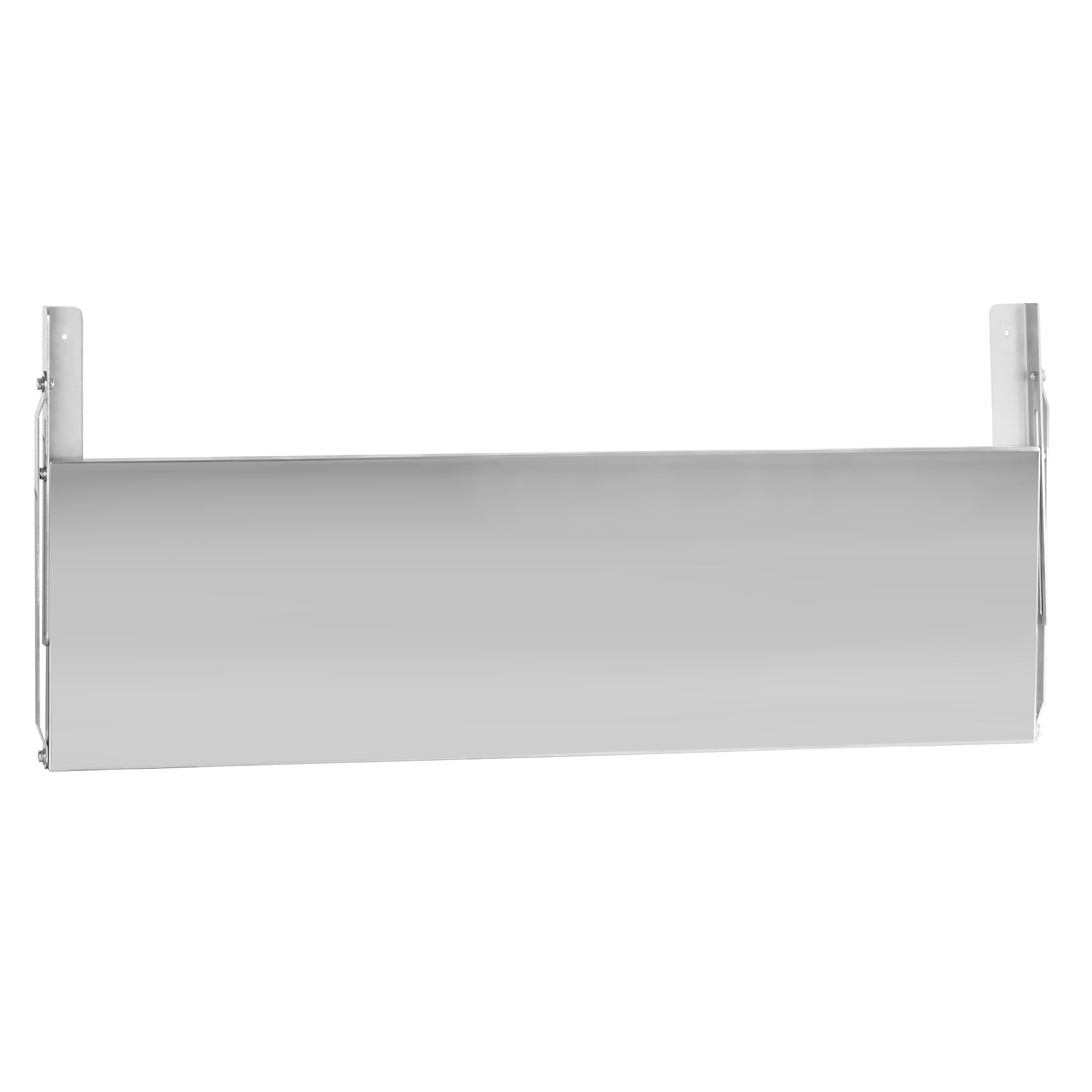 Mahlzeit Edelstahl Wandregal | 100 x 30 cm | Hängeregal, Klappbar | Silber | Ablage Gastro, Wandregal Küchenregal, Schweberegal, Edelstahl Regal,Tiefe 30cm, Shelf