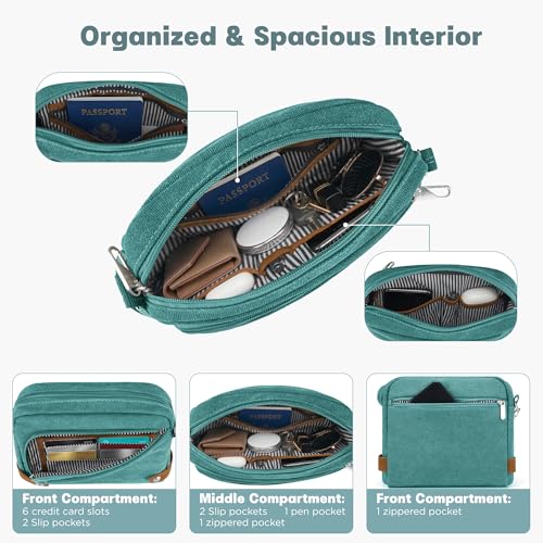 Image of Anti Theft Crossbody Bag for Women, RFID Blocking Travel Purse Slash Proof | CHUNLI Pickpocket Proof Crossbody Bags, Travel Purse Bag with Lockable Zippers & Slash Resistant Strap
