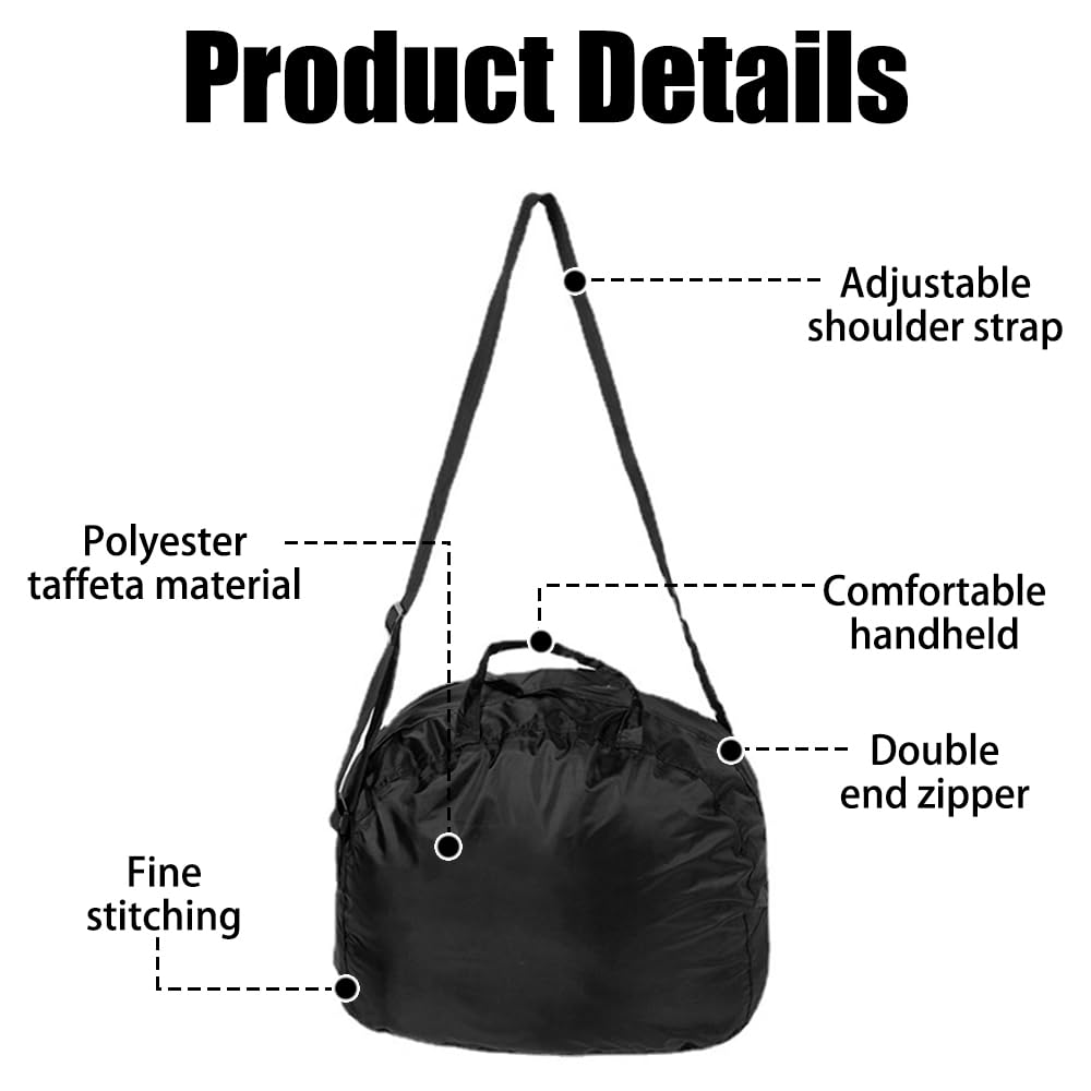 DONGKER Sac de Casque,Porte-Casque de Moto Étanche avec Sangle Réglable pour Le Cyclisme en Plein Air