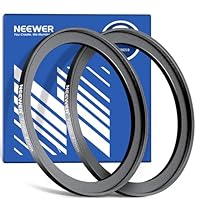 NEEWER 72-82mm Step Up Adapterring (2er Pack) mit Reinigungstuch, ultraschlanker Objektivfilter Adapterring aus Aluminiumlegierung für 72mm Kameraobjektive zur Verwendung von 82mm Filtern