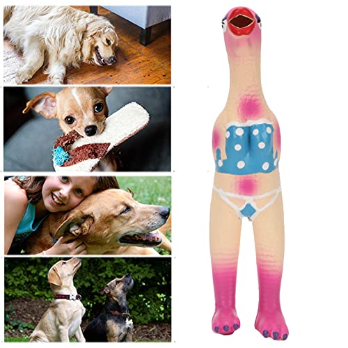 PENO Squeaky Chicken Dog Toys, Hand Painted Safe Funny Bite Resistant Squeaky Dog Toys for Dogs (OK Chicken) - Image 2