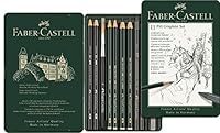 Faber-Castell Quality Pitt Mixed Media Set, Graphite Assorted – Tin of 11, (18-112972)
