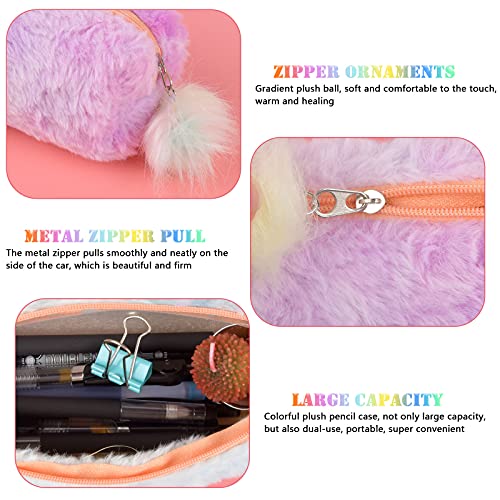 NATUCE 2Pcs Astuccio in Peluche Arcobaleno, Single...