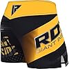 RDX MMA Blaze Shorts Stretch Clothing Training Cage Fighting Grappling Martial Arts Muay Thai Kickboxing Yellow