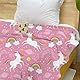 DJDEA Kuscheldecke für Kinder, 130 × 150 cm, Einhorn-Geschenk für Mädchen, super weich und warm, für die ganze Saison nutzbar, vielseitig verwendbar