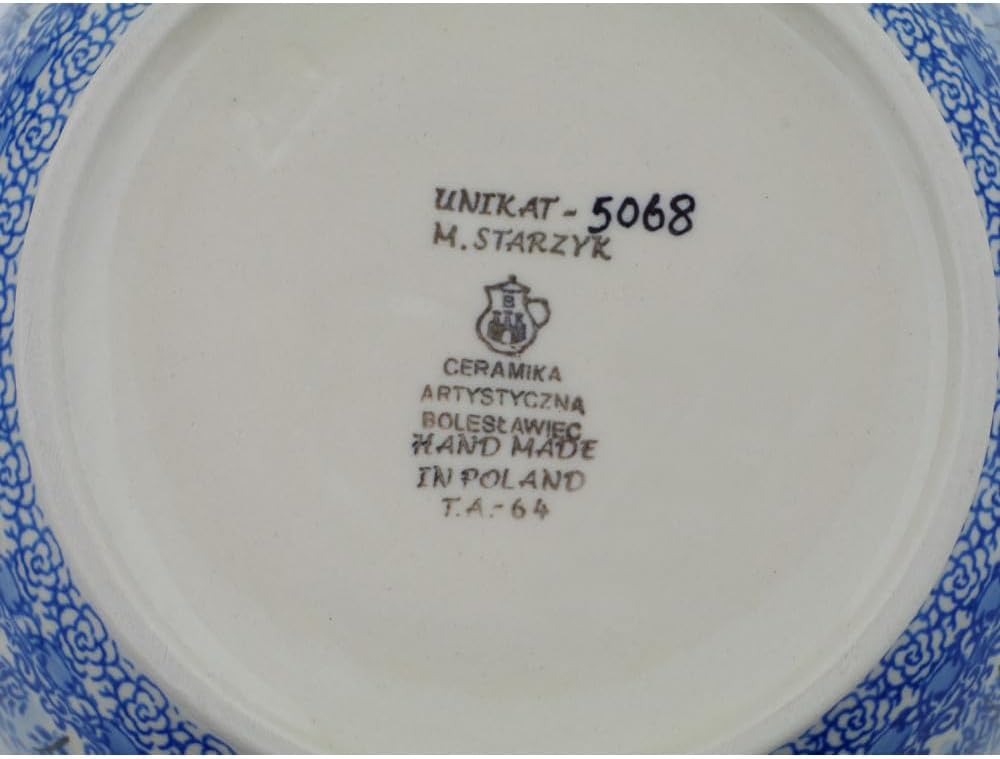 Polmedia Polish Pottery Tureen UNIKAT - Dreams In Blue Pattern Handmade in Boleslawiec Poland by Ceramika Artystyczna + Certificate of Authenticity