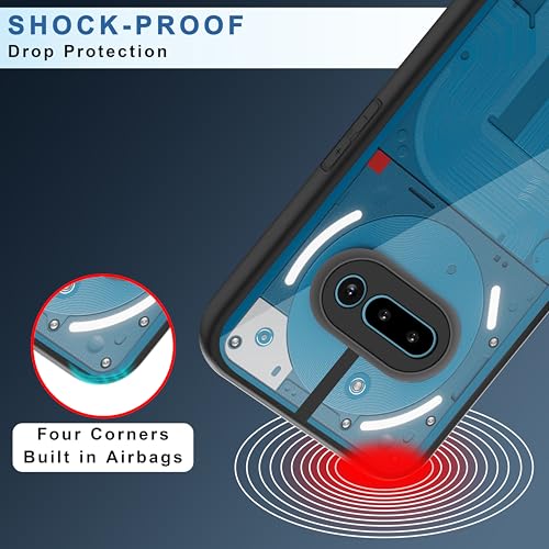 Image of CEDO Backcover for Nothing Phone 3a (5G) | Camera Protection Bump Shockproof Edge | Ultra Hybrid Transparent Acrylic Clear TPU+PC Hard Backcase Cover (Black)