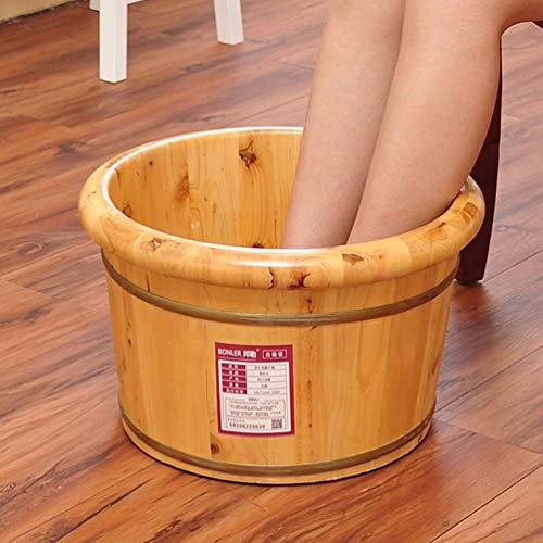 Baño de pies de barril de madera para spa miniatura 6