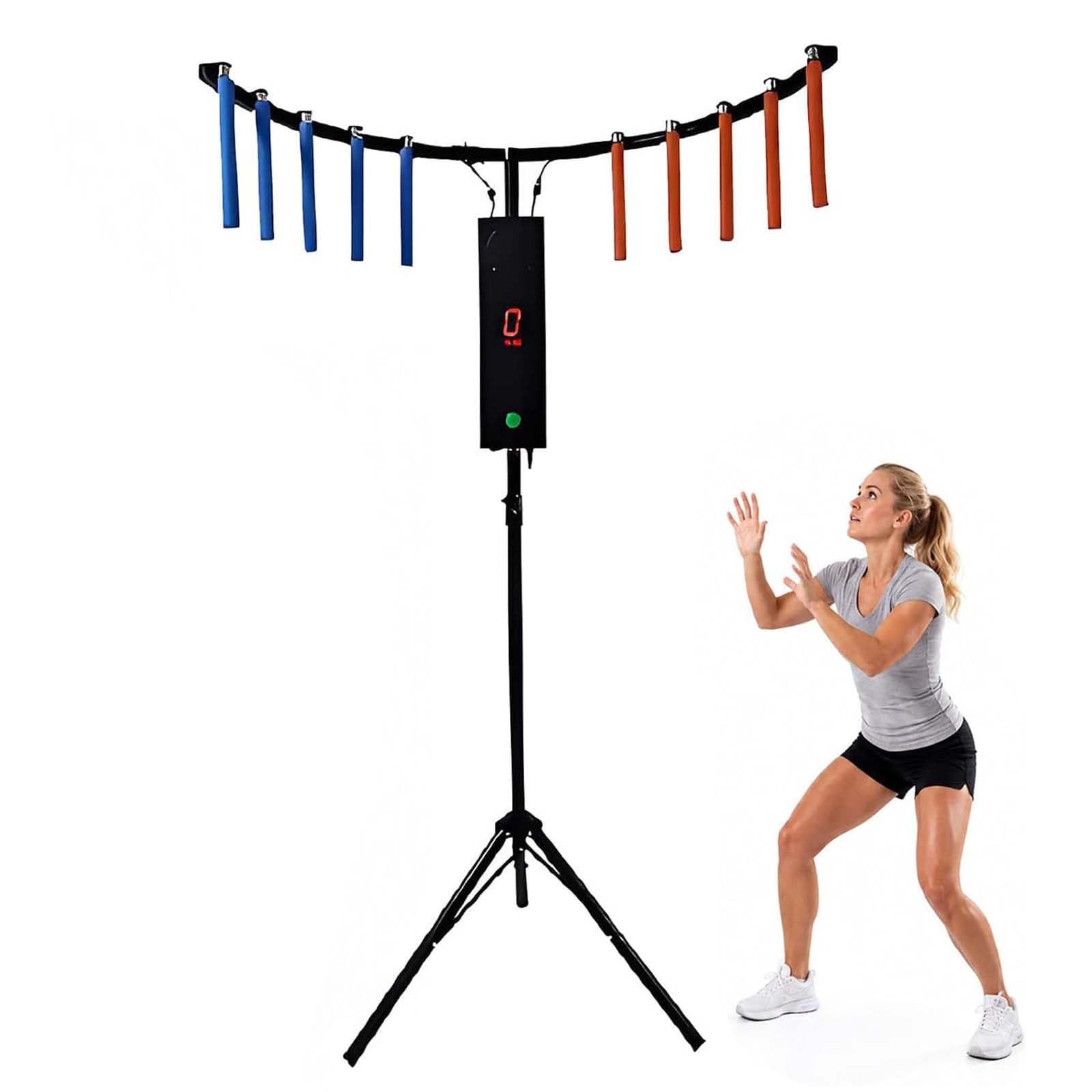 DPLWJPP Portable Hand-Eye Coordination Activity Catching Sticks Game Reaction Speed Training Arcade Game Adjustable Speed Reflex Challenge 10 Sticks Black