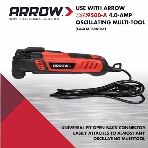 Arrow OSC125C-3A Titanium Coated Carbide Flush-Cut Oscillating Multitool Cutting Blades for Wood, Drywall, PVC, and Metal, 1-3/8 Inch, 3-Pack - Thumbnail 3