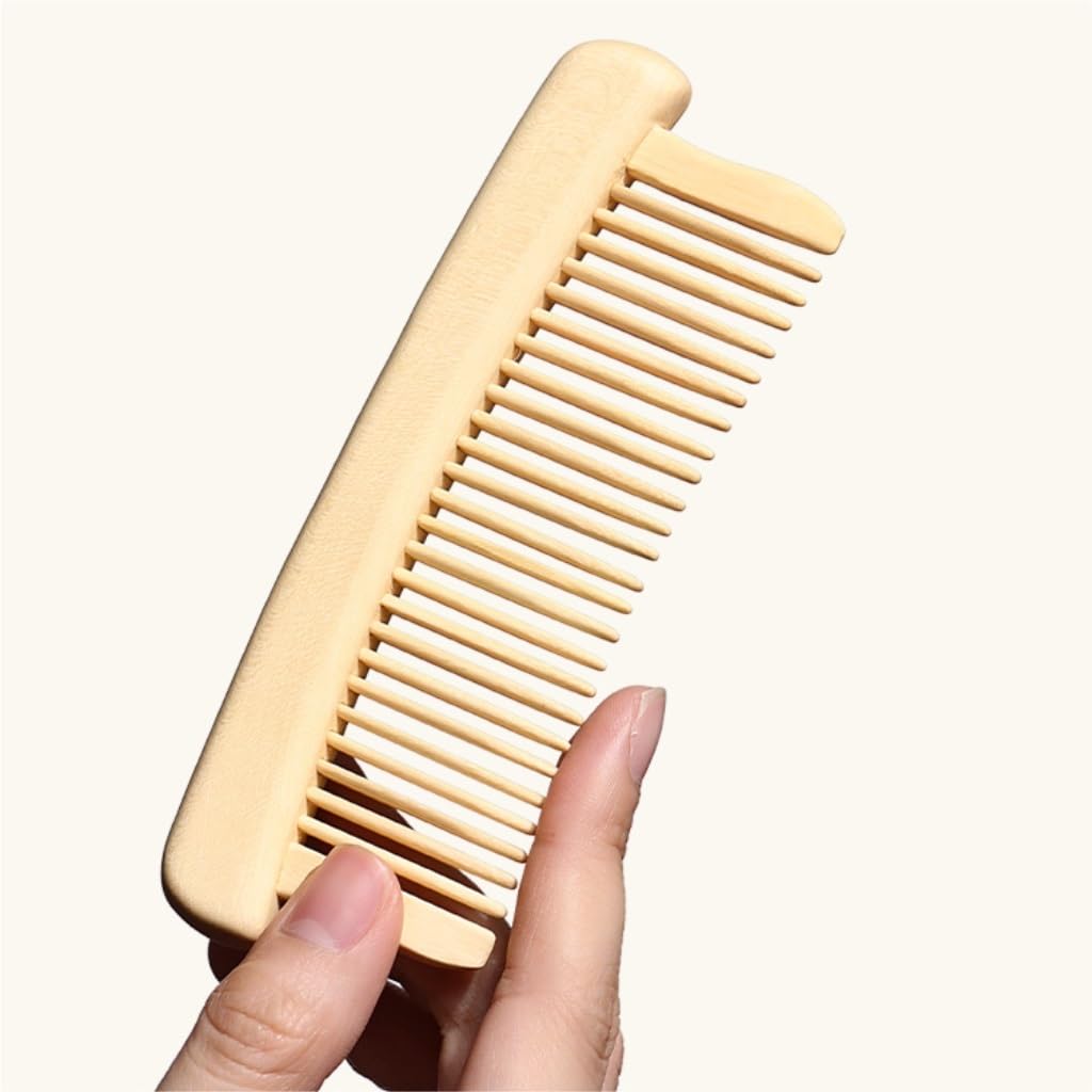 Kamm Retro Haarglättungskamm Holz Duschkamm Herren Bartpflege Werkzeug Geeignet für Langhaare, Kurzhaare, lockiges Haar und mehr Schönheitskamm