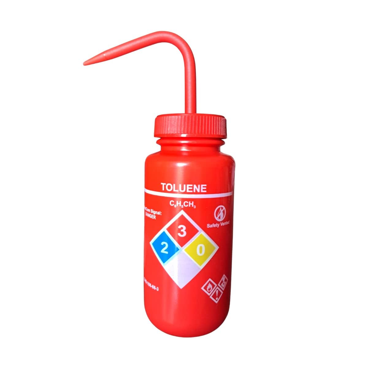 Wash Bottle TOLUENE Printed Labelled for Lab LDPE made Wide mouth 500ml Polypropylene Cap For Chemical Solvent Wash Bottle for School, College & Testing Labs Pack of 1-image-12
