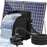 POPOSOAP 55W Pond Waterfall Spillway with Water Pump, 304 Stainless Steel Waterfall Kit with 9.8FT Corrugated Tube, Pond Waterfall Box for Outdoor Pond Waterfall Setup Waterfall System Garden Decor