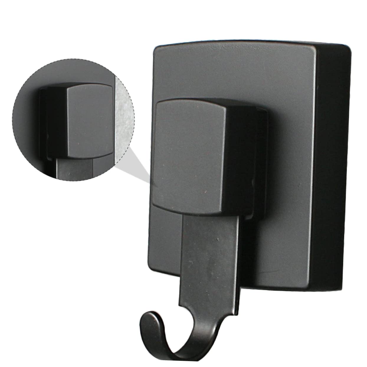 3 Piezas Sin rastro de gancho colgadores de cuadros resistentes gancho de ventosa s adhesivos para cuadros toalleros para baño de succión Acero inoxidable Black