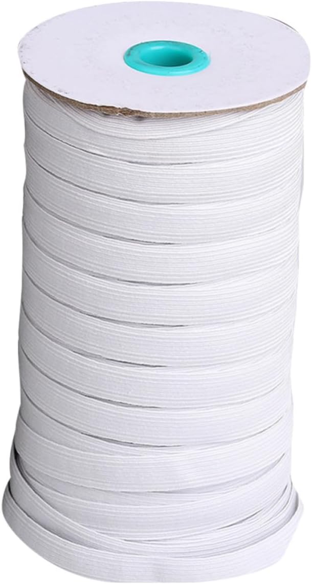 HAKIDZEL DIY Replacement White Polyester Elastic Band Delicate and Convenient Elastic Strap for Sewing and Crafting