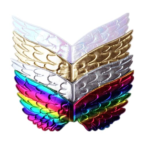 Accessoires de scène d'ailes d'ange de couleur arc-en-ciel rose, argent, or, taille de couleur: taille libre,rose Cover