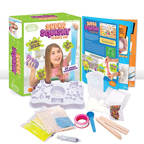 Be Amazing! Toys Super Squishy Science Lab STEAM Science Kit for Kids - Kid Chemistry Kit - Make Your Own Slime, Putty, Quicksand and More - Mind Blowing Experiments  Ages 8-12