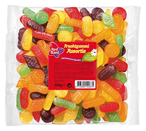 Red Band Fruchtgummi Assortie – 500 g Mix | Bunte Fruchtgummis in verschiedenen Formen & Geschmacksrichtungen | Weiche Süßigkeiten in bewährter Qualität