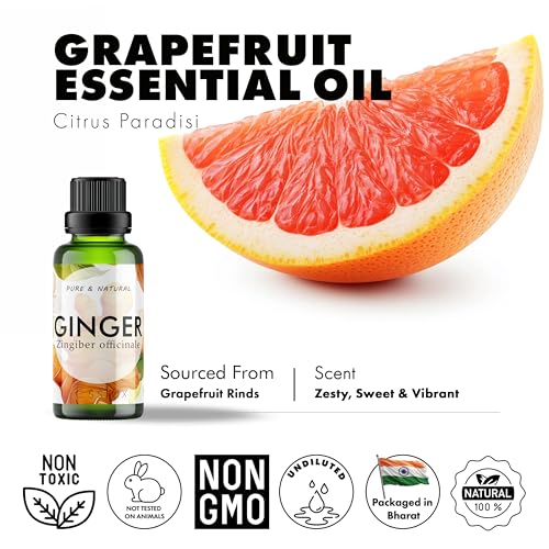 Image of Esslux Grapefruit Essential Oil | 100% Natural Aromatherapy Oil for Skin & Hair | Perfect for Diffusers, Soap Making, and DIY Projects | Refreshing Scent for Uplifting Moments, 15 ML
