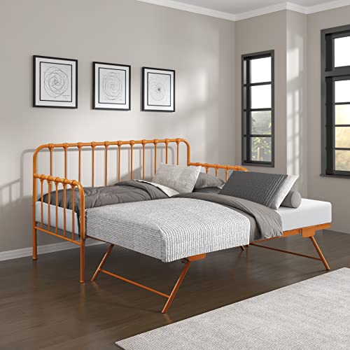 Lexicon Metal Daybed with Trundle Mattress Foundation...