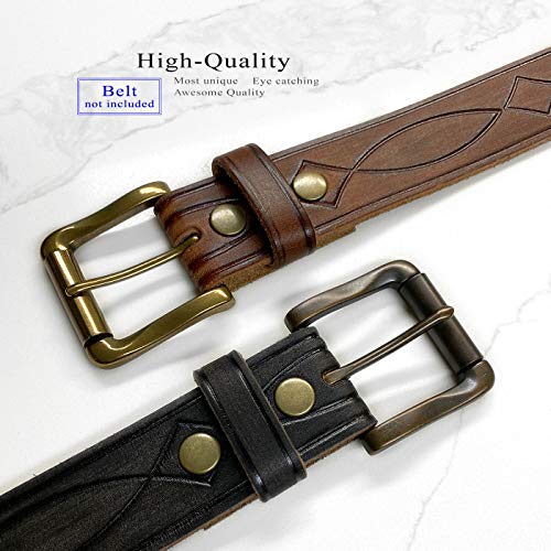 Classic Single Prong Replacement Roller Belt Buckle, Fits 1-1/2" wide3