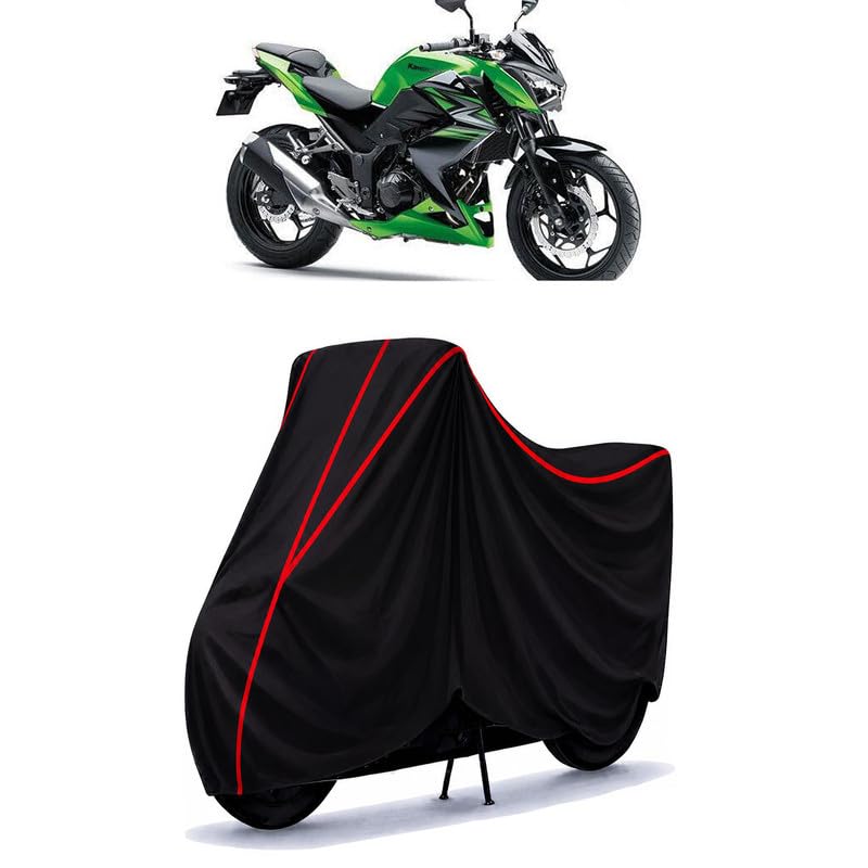 Image of Z250 Water Resistant Bike Cover for All Motorcycles & Scooters | Heavy Duty Premium Taffeta Fabric | UV Protection, Dustproof, Scratchproof | All Weather Two Wheeler Body Cover with Elastic Bottom