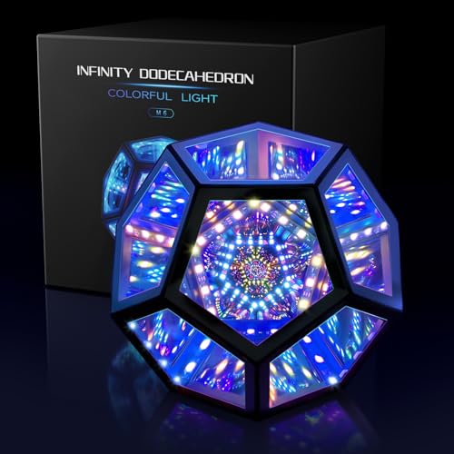 MITO Infinity Mirror Light Dodecahedron RGBW Cube Light Decor for Gaming