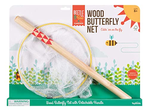 Beetle & Bee, Wood Butterfly Net, FSC Certified, for Boys & Girls Age 5+
