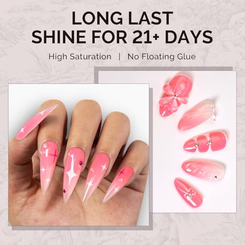 Image of MelodySusie Coral Pink Gel Nail Polish,0.5fl oz Soak Off UV LED Bright Peach Pink Gel Polish Gift for Women Nail Art Manicure Salon DIY Nail Design Decoration at Home-1741