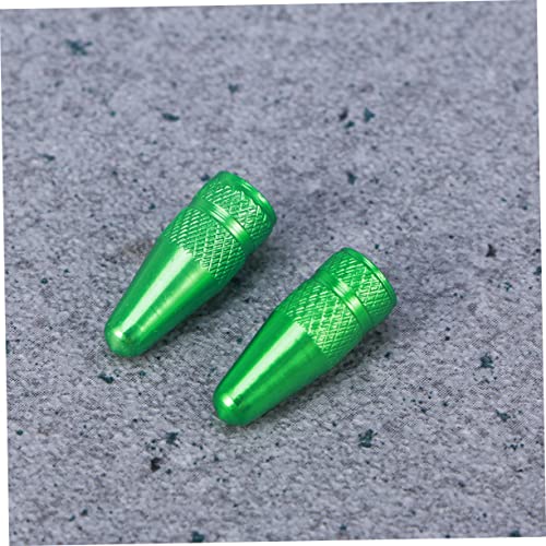 Healifty 6 Piezas Tapas de Válvula para Bicicleta de Aleación de Aluminio Verde Tapas para Válvulas Francesas para Bicicletas de Ruta y Montaña, Protección Contra Fugas y Polvo, Instalación Fácil y Resistente al Óxido con Anodizado miniatura 4