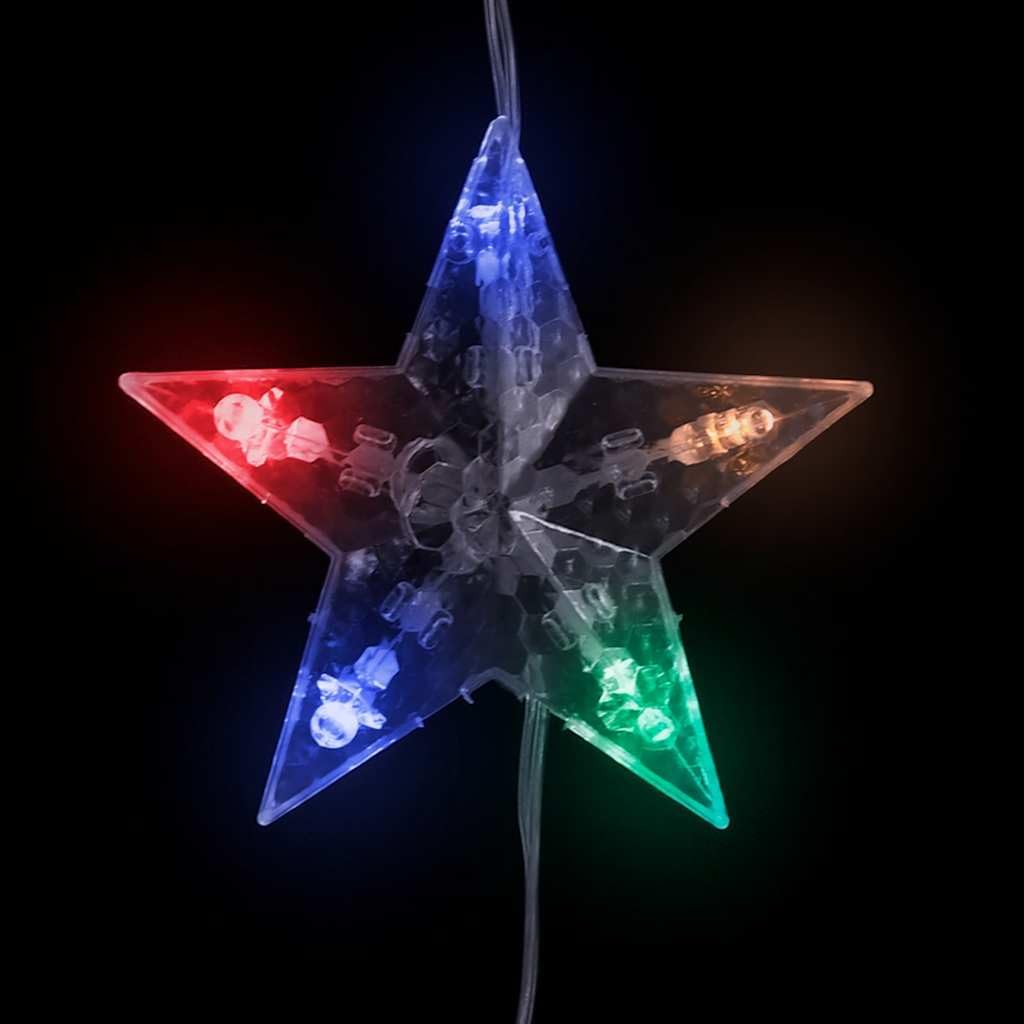 LED Sternenvorhang Lichterkette 500 LED Bunt mit 8 Funktionen Kunststoff 456x135 cm für Innenbereich und Außenbereich Weihnachtsbeleuchtung Garten Balkon Stimmungslicht
