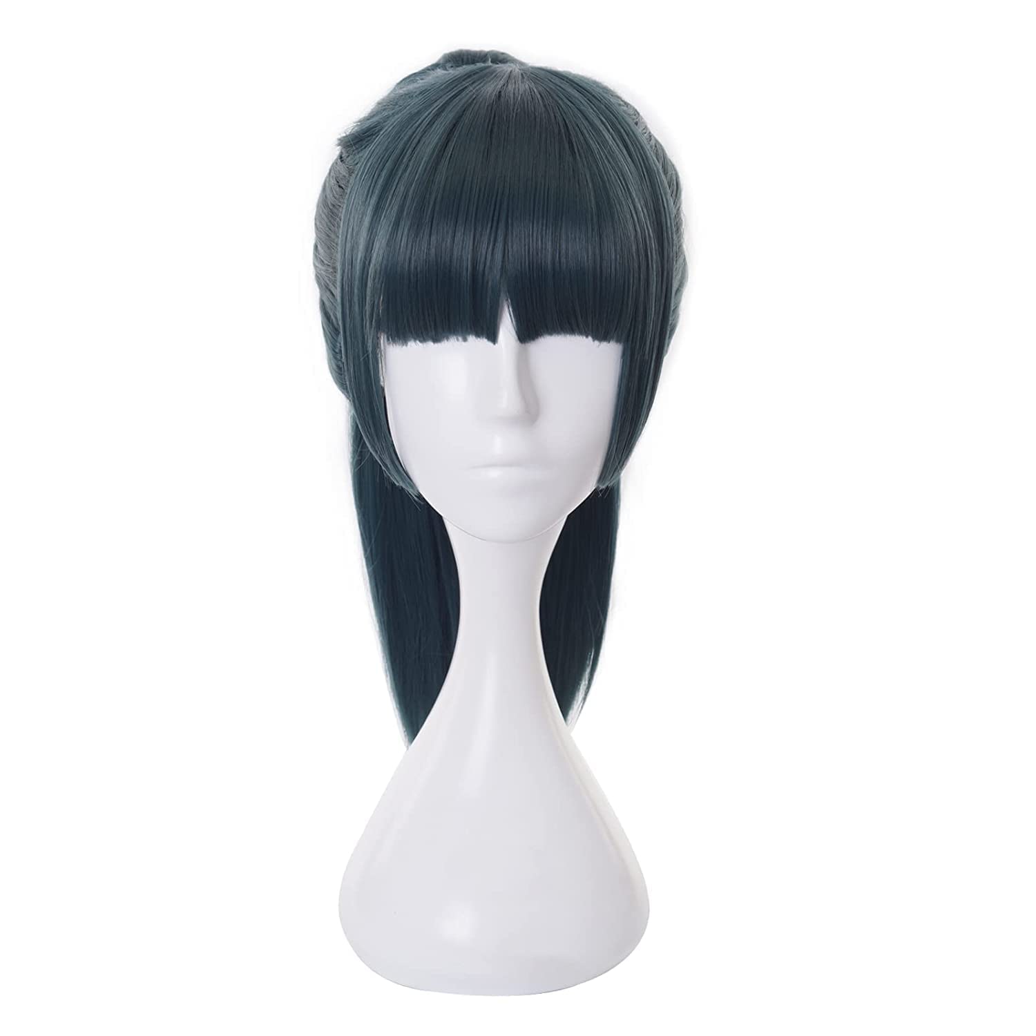 maysuwell Zenin Maki Cosplay Wig Dark green long Anime wig Halloween,Christmas,Daily Fashion, Anime and Gaming Expo,Fancy ball