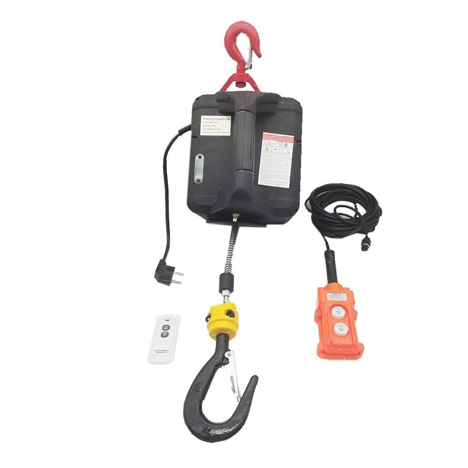 Paranco Elettrico Portatile Gru Per Uso Domestico Verricello A Mano A Fune Metallica 220V 100kg 200kg 300kg 500kg Paranco Elettrico Telecomandato Argani