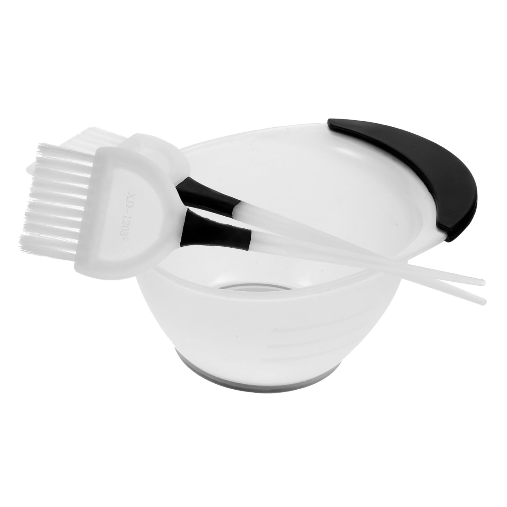 Ipetboom 1 Set Hair Dyeing Brush and Bowl Kit Durable Hair Coloring Tool Includes White Mixing Bowl and Brushes for Easy Application Random Color