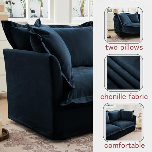 Sillón Chaise Moderno Azul miniatura 4