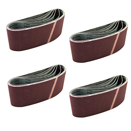 Lot de 24 bandes de papier abrasif 105 x 620 mm Grain 40/60/80/100/120/150