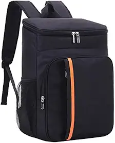 Mochila Térmica 20L Impermeável para Praia e Trilha — Conserva Bebidas Geladas e Alimentos Frescos por Até 12h | Dobrável com Alças Confortáveis (PRETO)