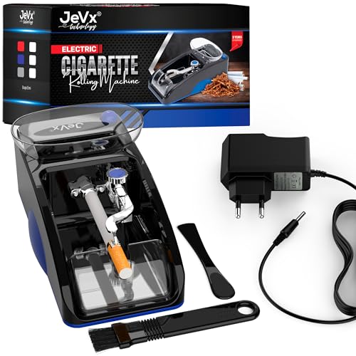 JeVx Máquina Entubar Eléctrica y Liar Tabaco Automática, Máquina para Hacer Cigarros y Liadora de Cigarrillos, Máquina de Hacer Tabaco, Máquina de Liar Cigarrillos y Entubar Tabaco Azul
