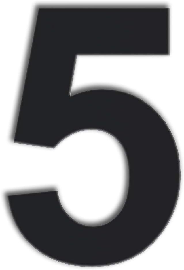 QT Modern House Number - EXTRA LARGE 10 Inch BLACK - Stainless Steel (Number 7 Seven), Floating Appearance, Easy to install and made of solid 304